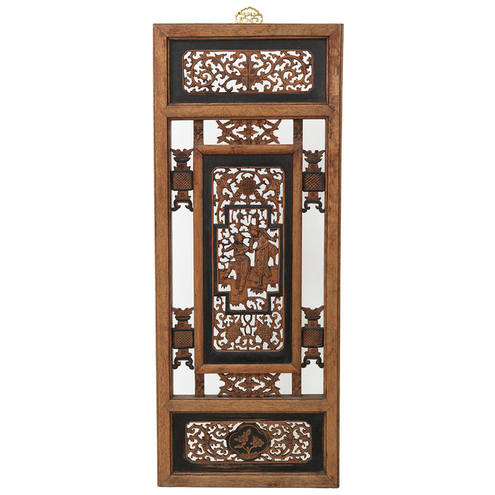 Panneau de fenêtre sculpté antique